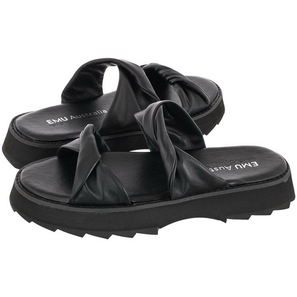 NEW Emu Leather Twisted Sandal - Picture 1 of 3